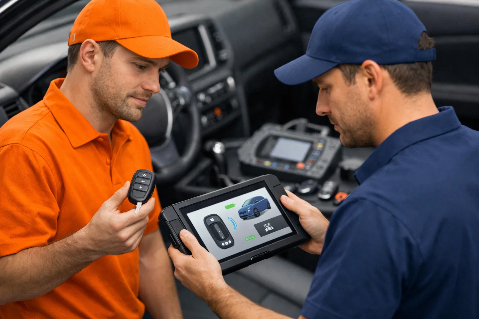 Modern ignition key compatibility and electronic synchronization by Replacement Auto Key Los Angeles CA